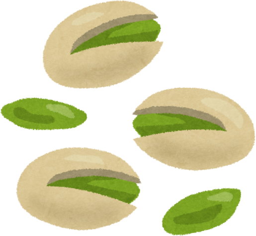 Pistachio Nuts Illustration with Visible Green Seeds