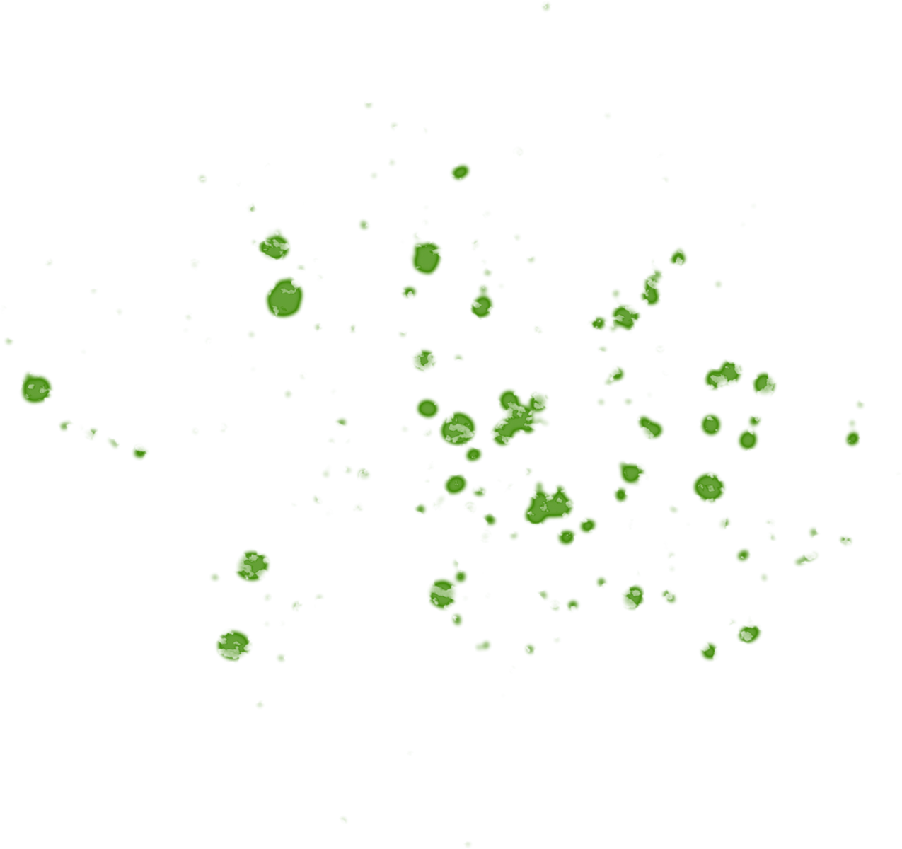 green watercolor splash